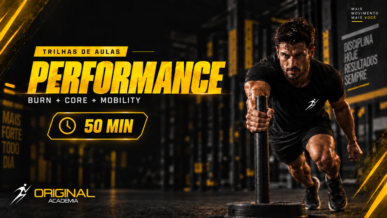Trilha PERFORMANCE: Burn + Core + Mobility, 50 minutos