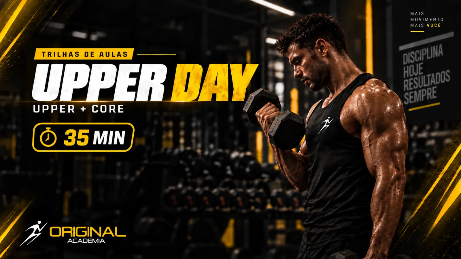 Trilha UPPER DAY: Upper + Core, 35 minutos