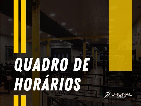 Quadro de Horários da Academia Original