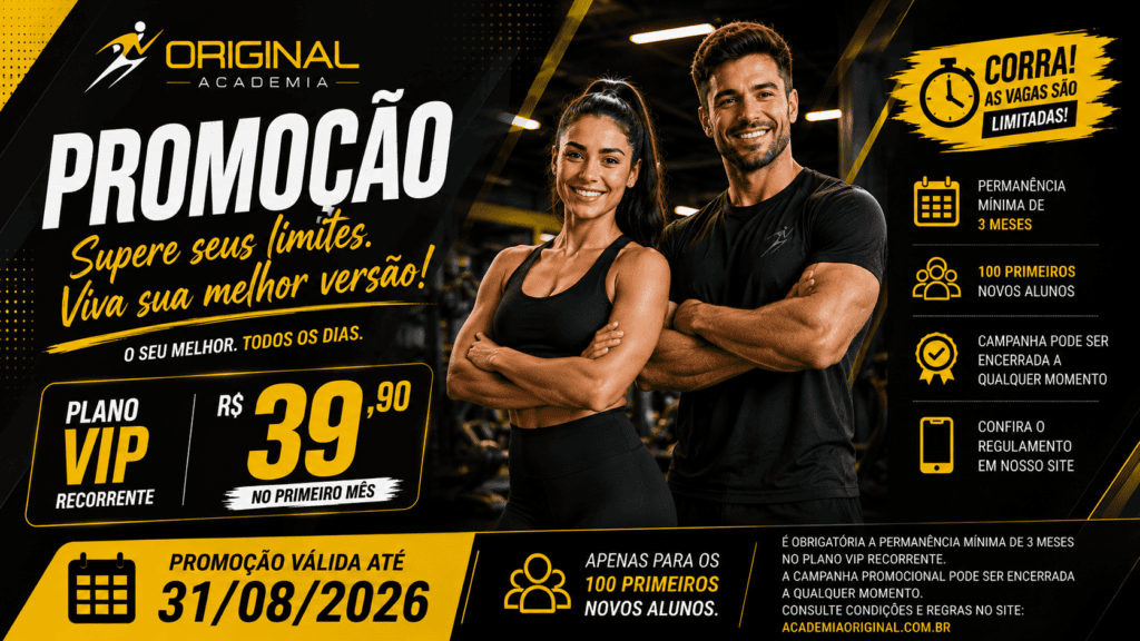 Promoção Academia Agosto